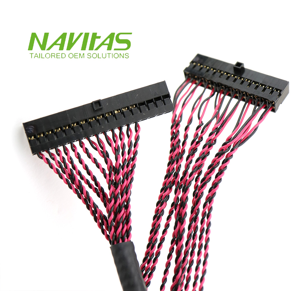 Amp FCI 71600 34 Pin 3.54mm Pitch Connector Custom LVDS Cable Assembly