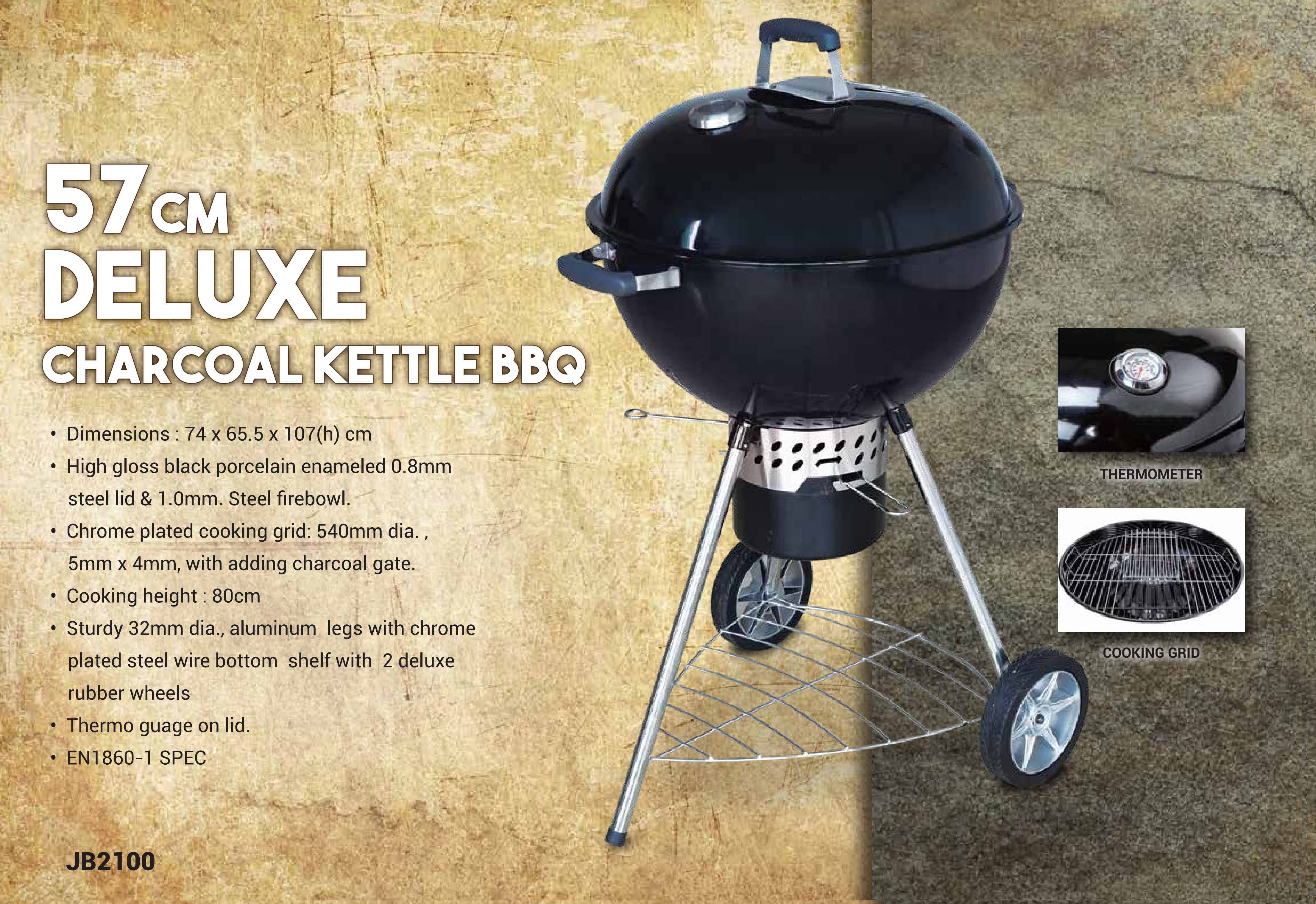 57cm DELUXE CHARCOAL KETTLE BBQ