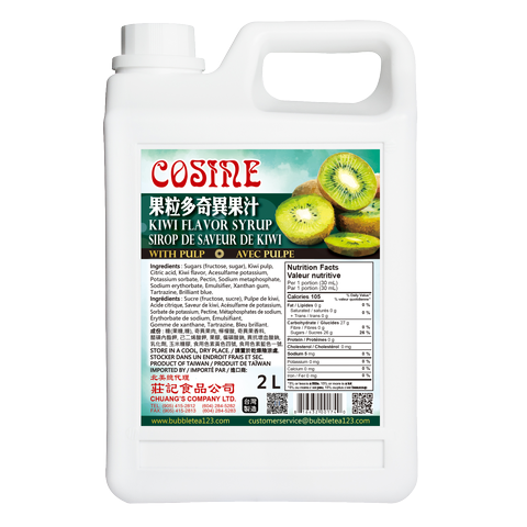 Cosine Kiwi Flavor Syrup with Plups (2L)