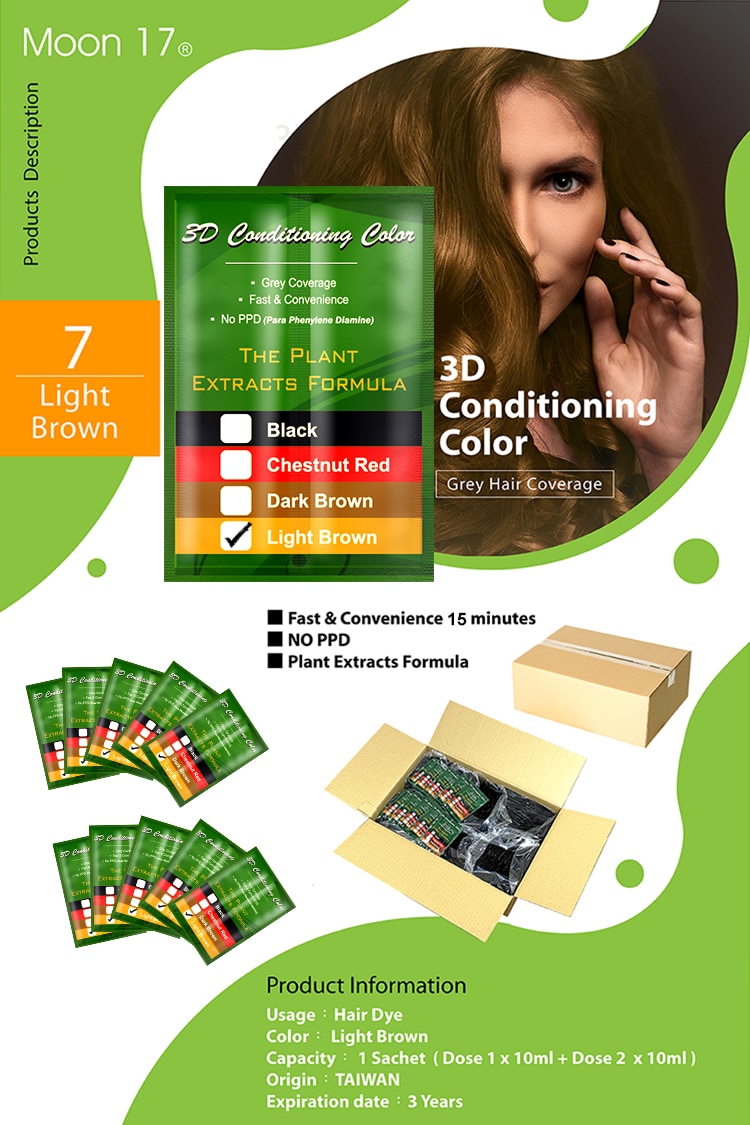 Hair Color Dye Shampoo OEM Permanent Light Brown Hair Cream Permanent Cream for Grey Hair to Black