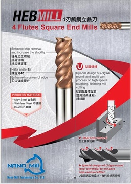 4 Flutes Square End Mills