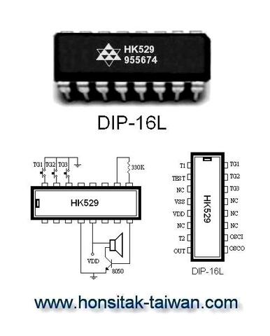 Doorbell IC HK529, DIP-16L