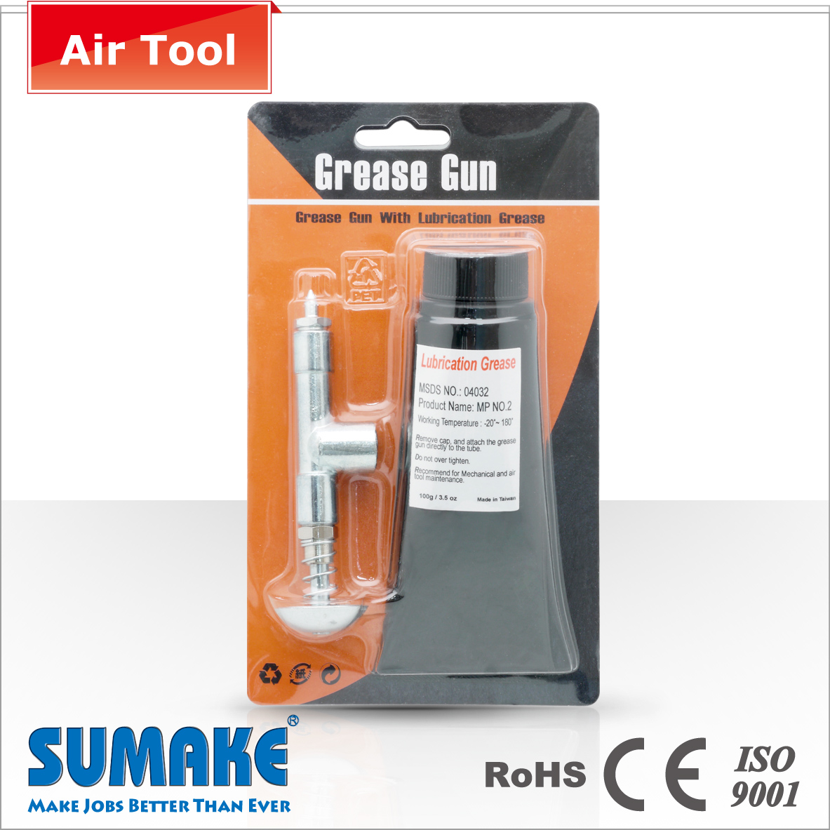 STEEL TIP GREASE GUN INJECTION HEAD WITH 100CC GREASE