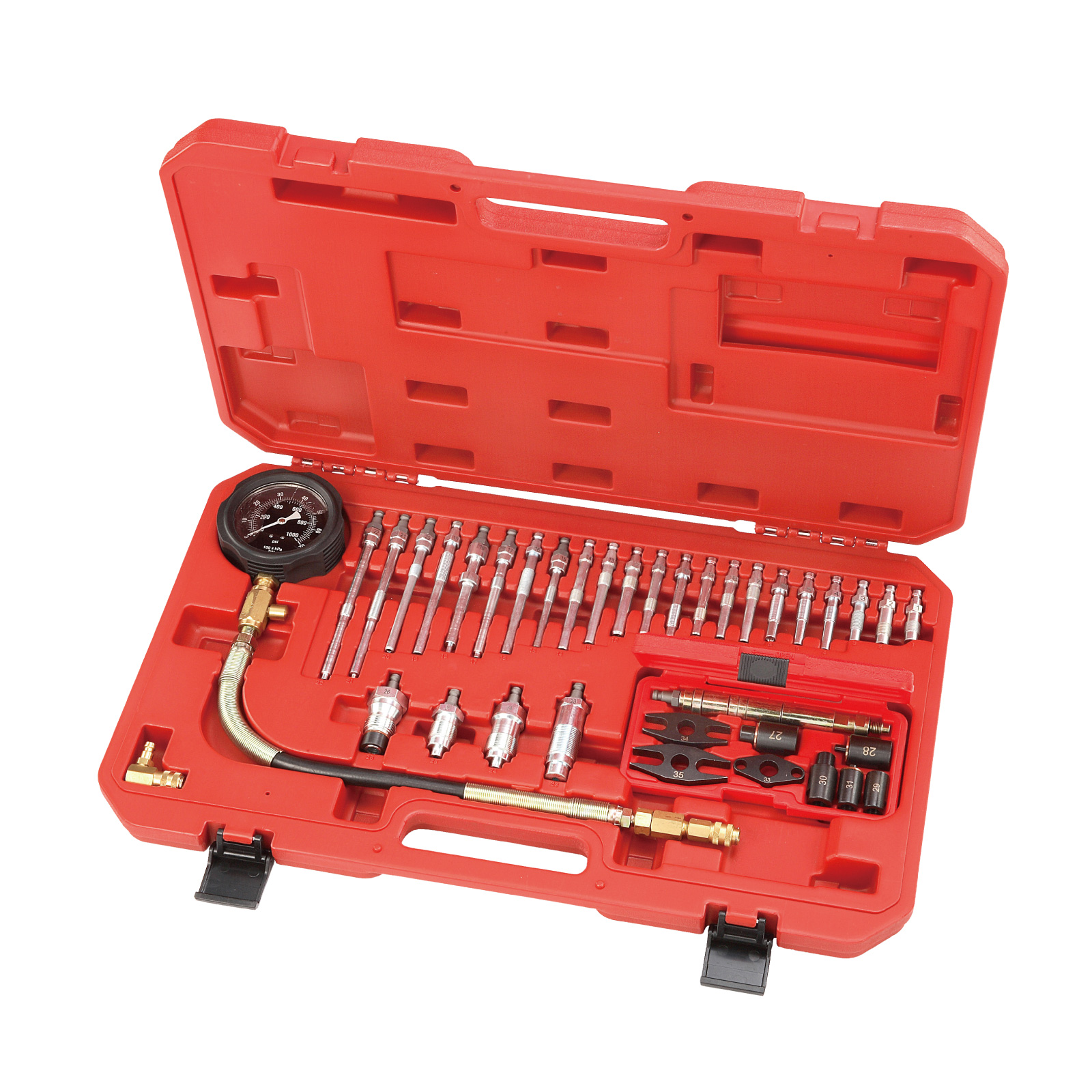 Diesel Compression Tester with a Hydraulic Gauge Universal Injector and