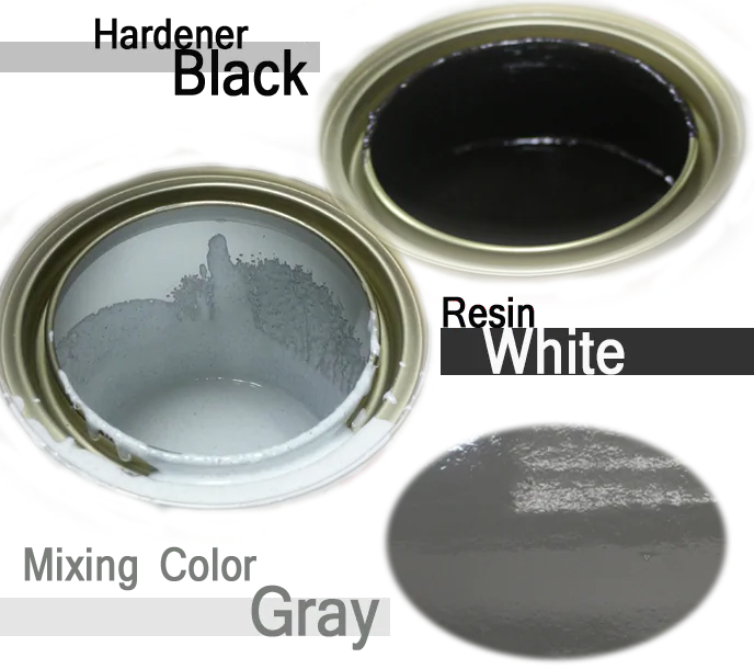 Easy mix liquid filling gray epoxy repair mortar