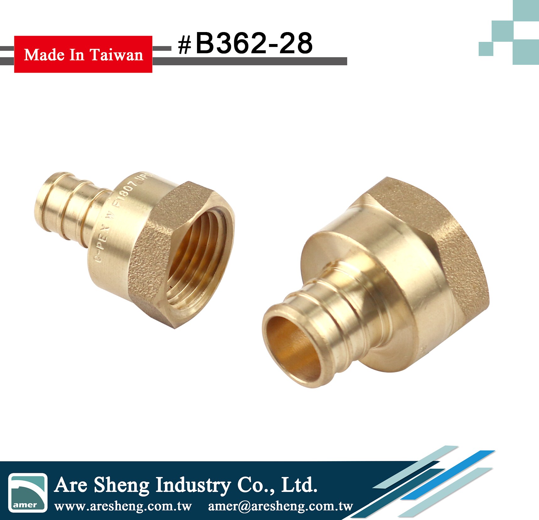 Brass adapter PEX x FIP