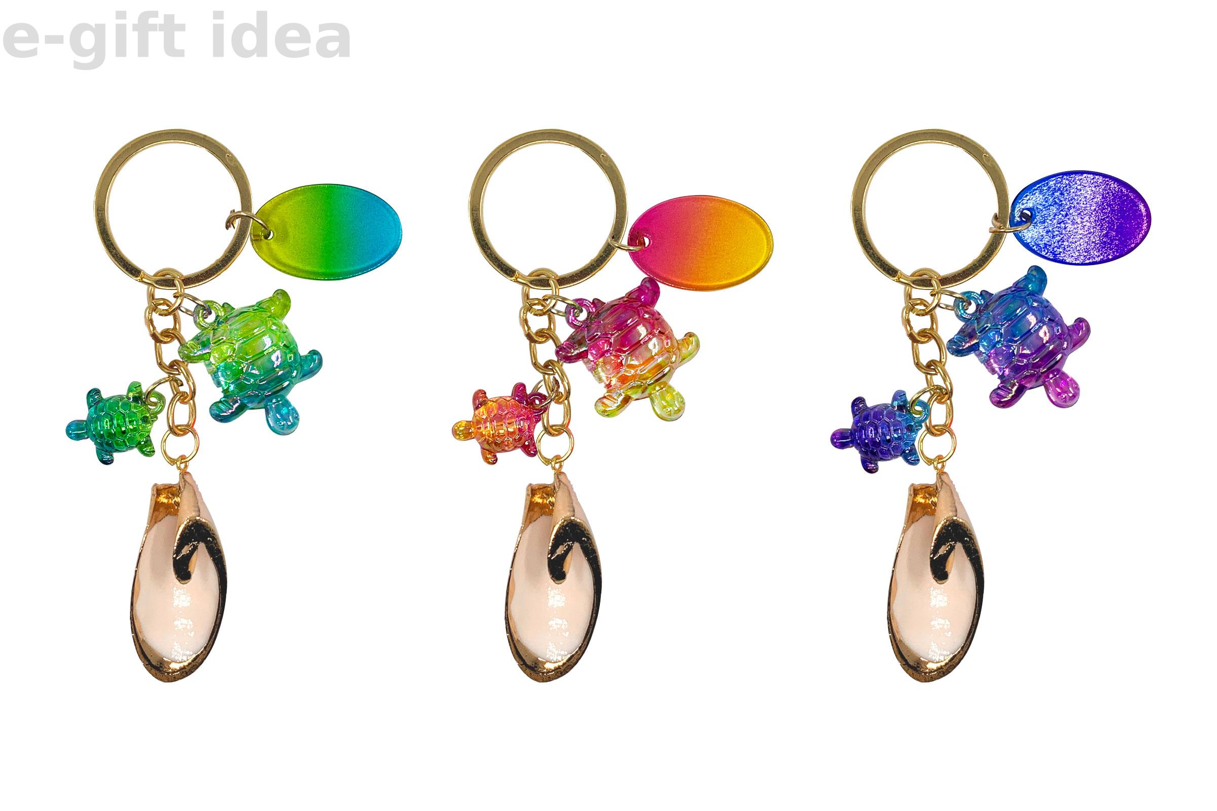 Turtle Gold Sea Shell Keychain | Taiwantrade