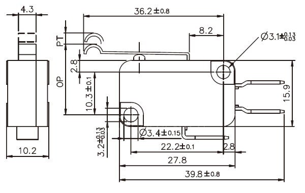 小型微動開關TMV106-C