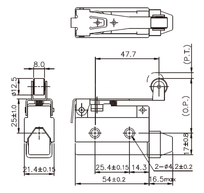 小型立式限動開關TZ-1104