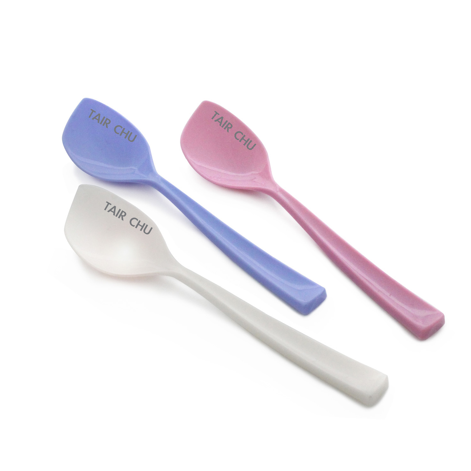 Color Leaf Shape Yogurt Spoons By Taiwan Plastic Cutlery Manufacturer