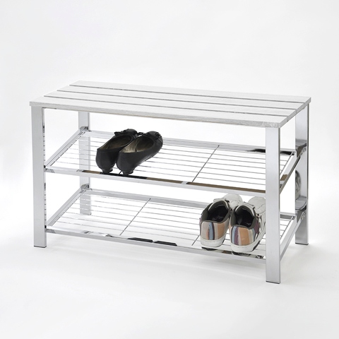 2 Ways Ractangular Double Stool With 2 Tier Shoe Racks Taiwantrade Com