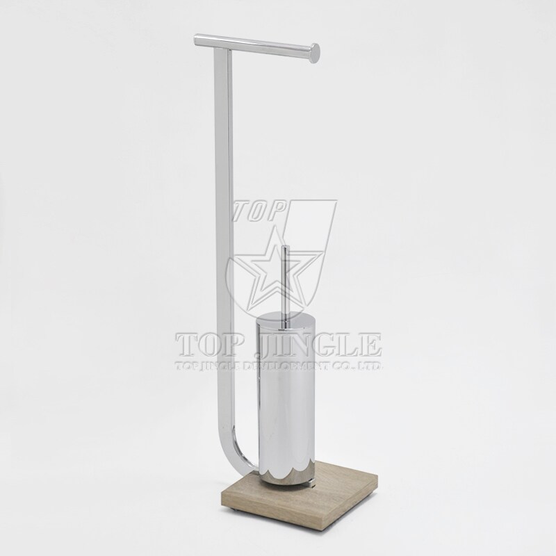 Half U Shape Toilet Brush Holder With Toilet Paper Roll Holder