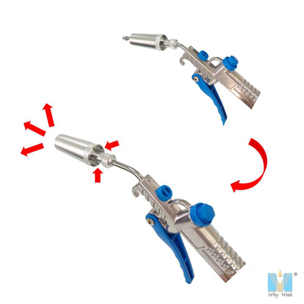 Aluminum 4in1 tire inflator kit (with air blow gun and nozzles function