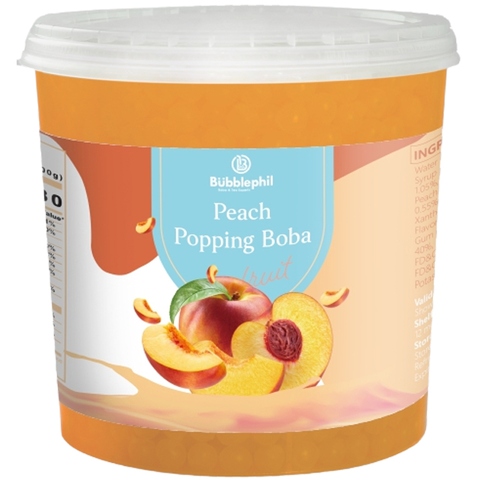 Bubble Tea Topping Peach Flavored Popping Boba