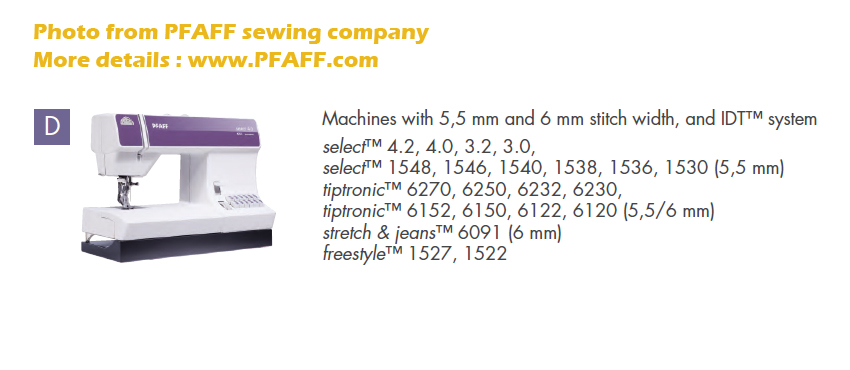 Zipper Foot W/ IDT #820248096 For Pfaff Domestic Sewing Machine 