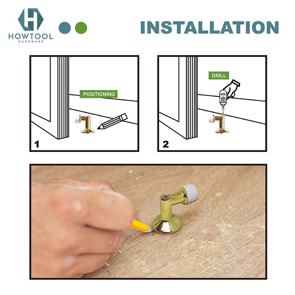 Floor Mounted 90 Degree Angled Door Stop