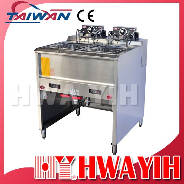 HY537 Double Tanks Automatic Basket Lift Deep Fryer Machine