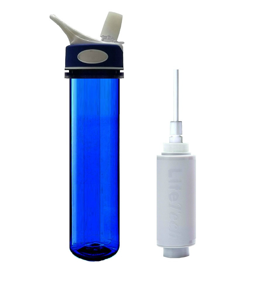 Hot selling Filter bottle 450ml Translucent blue Ultrafiltration