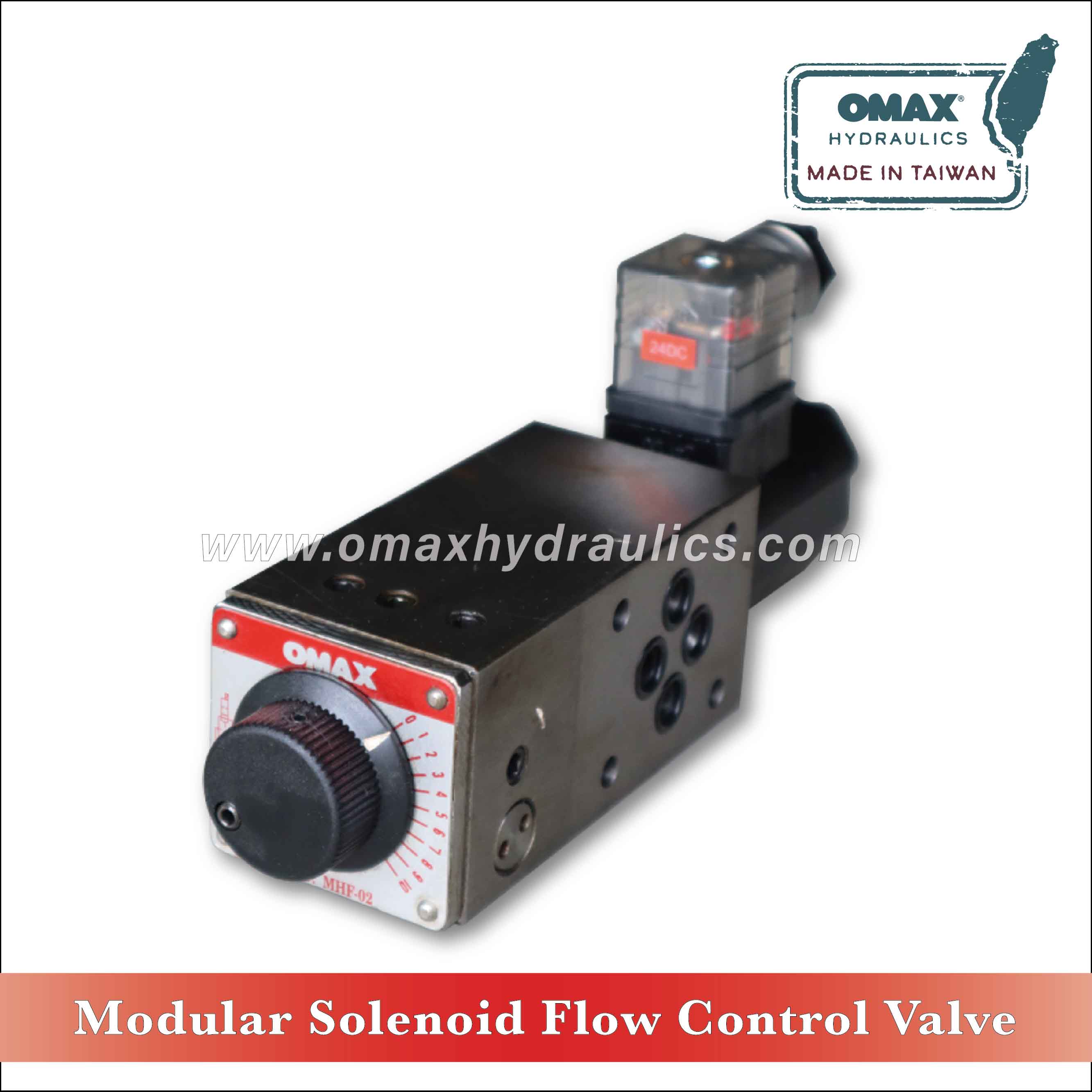 Modular Solenoid Flow Control Valve OMAX Hydraulics