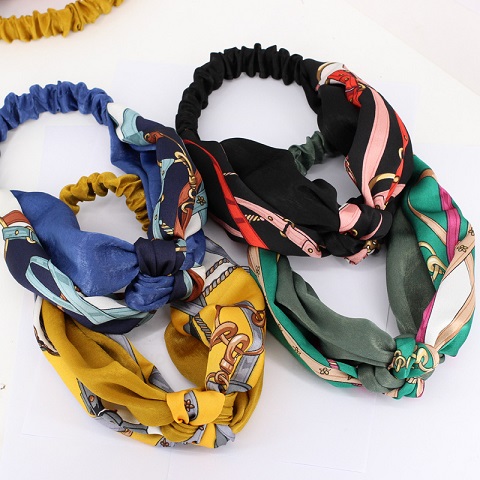 New Design No Teeth Plastic Fabric Polyester Hard Headband Printing Fabric Knot Headband Hair Band For Adult Women Taiwantrade Com