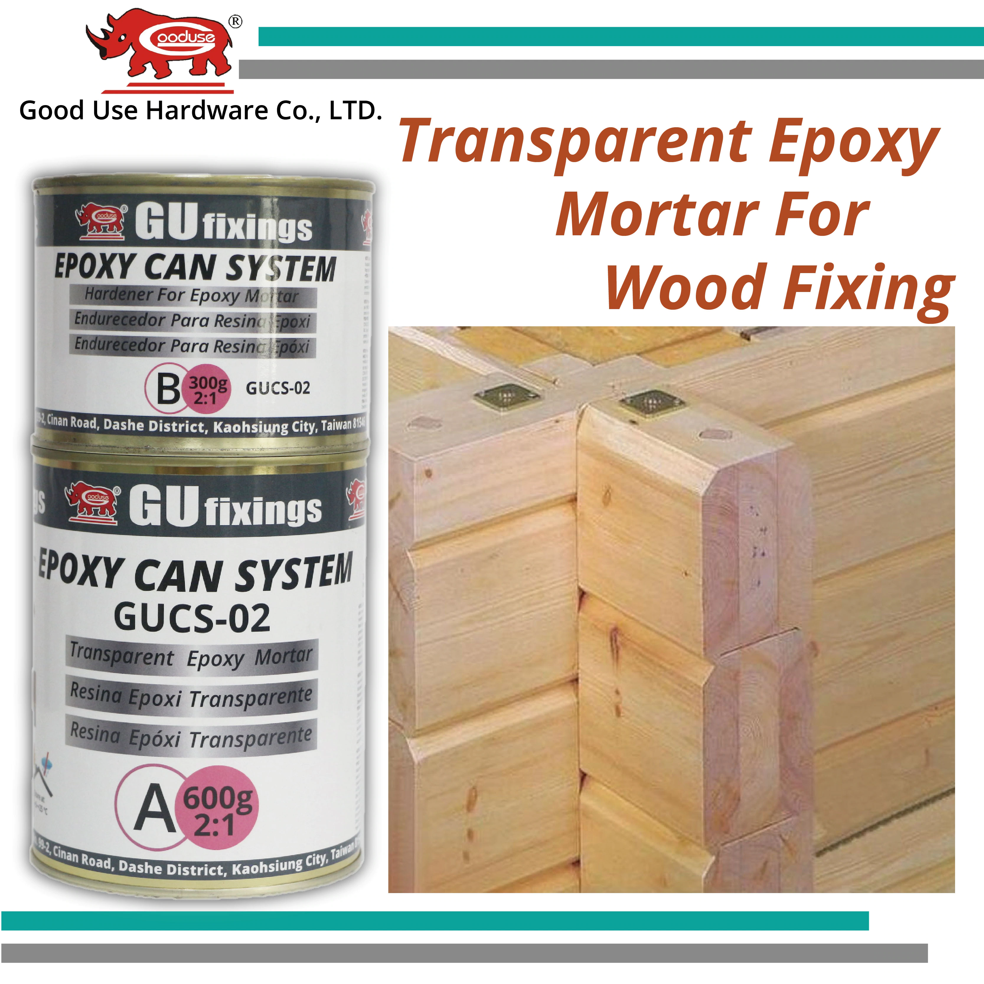 Easy mix liquid filling gray epoxy repair mortar