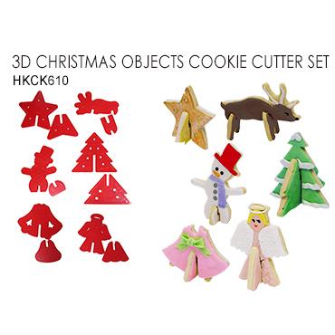 3D CHRISTMAS OBJECTS COOKIE CUTTER SET