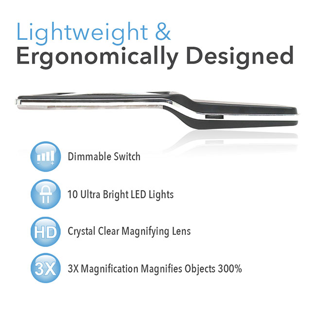 SMD LED magnifying glass handheld style