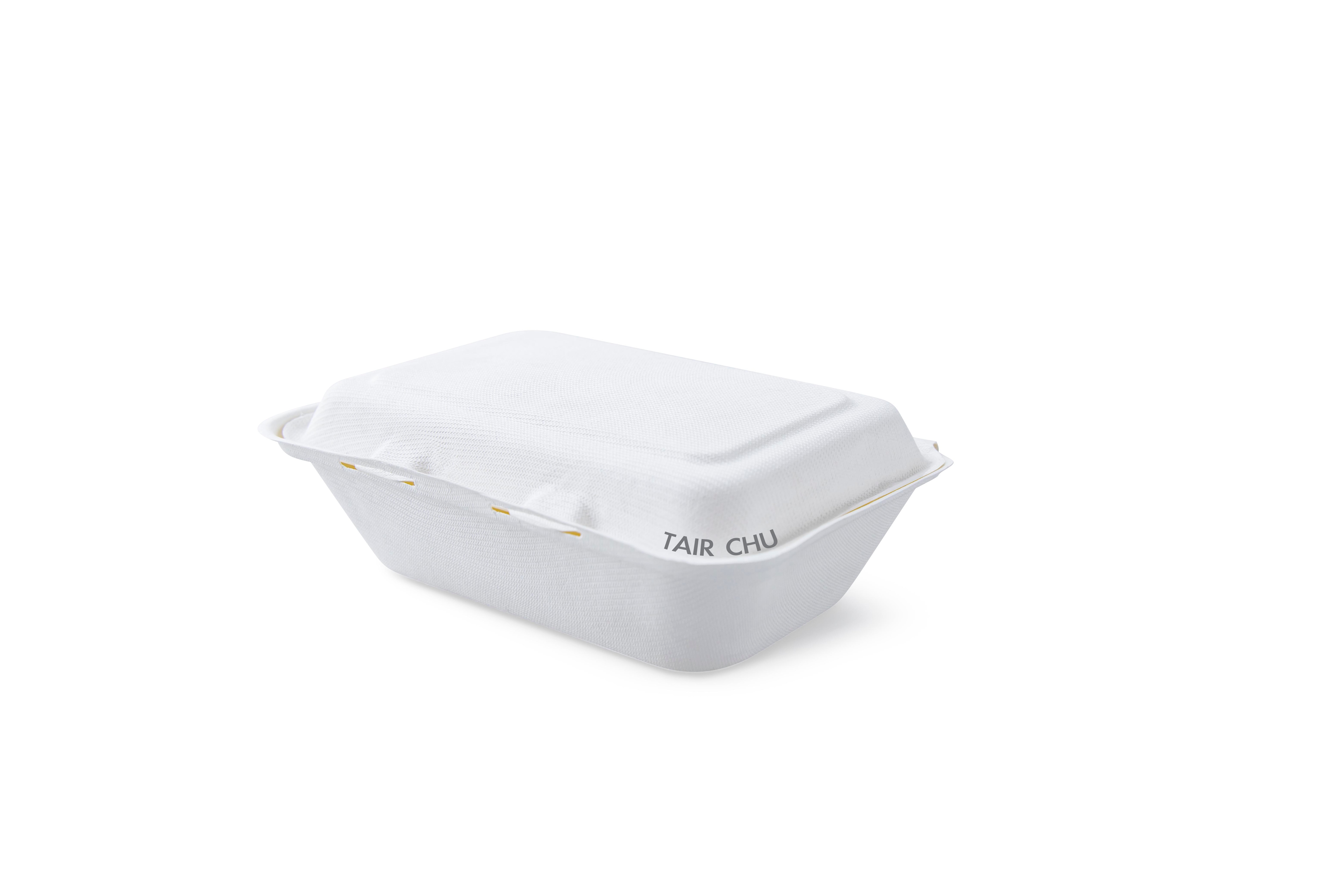 Environmentally Friendly Clamshell Bagasse Food Container with Buckle