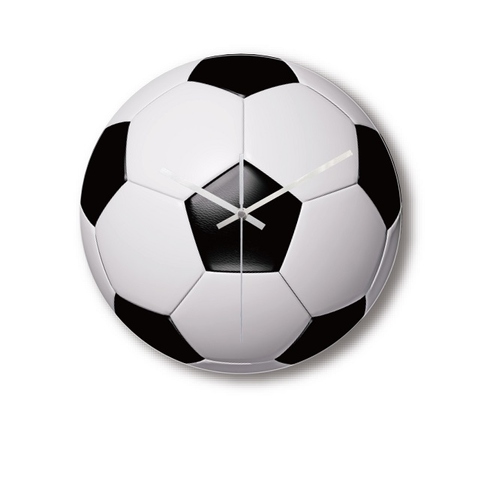 Wall Clock, Round, Soccer Ball design