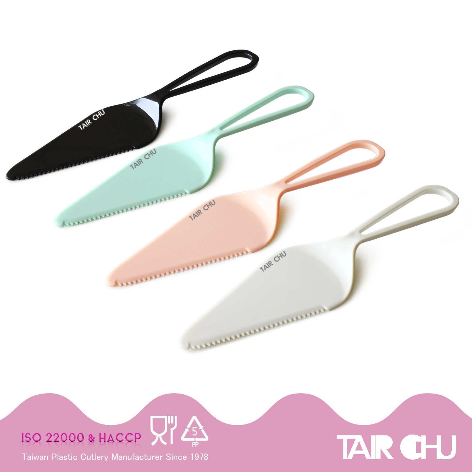 Disposable Color Cake Knife With PP Material