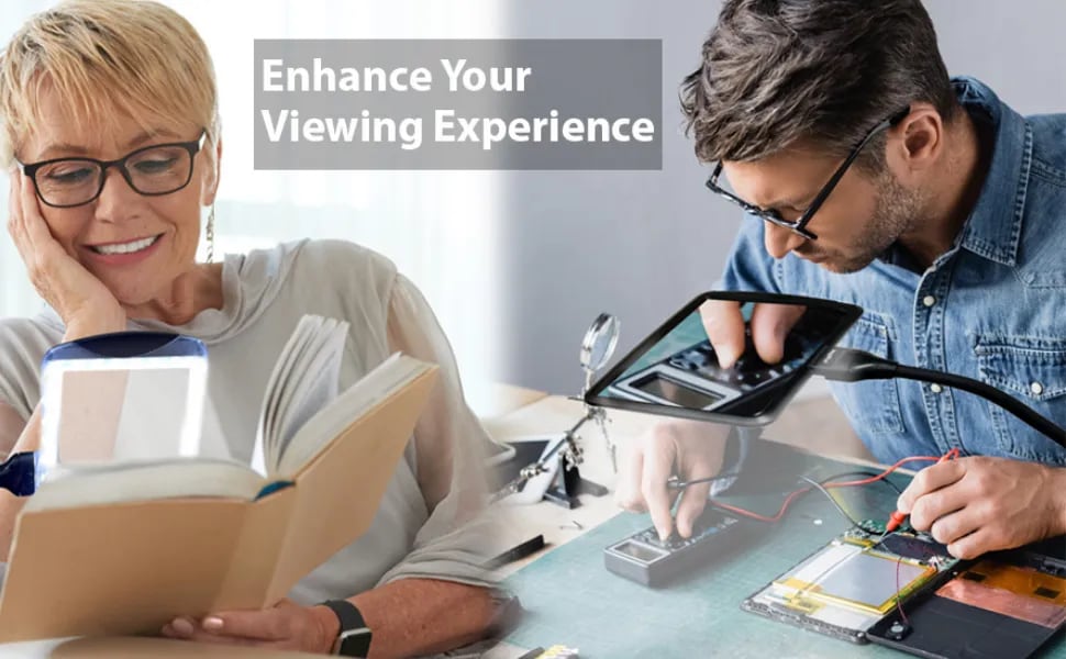magnifier lamp designed for aging eyes and low vision