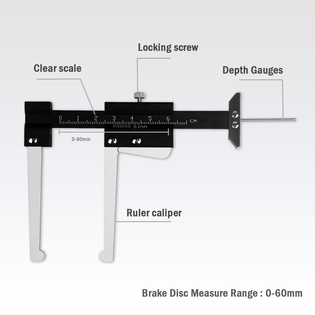 【FIRSTINFO】 Auto Brake Disc Depth Gauge & Tyre Tread Depth Measuring