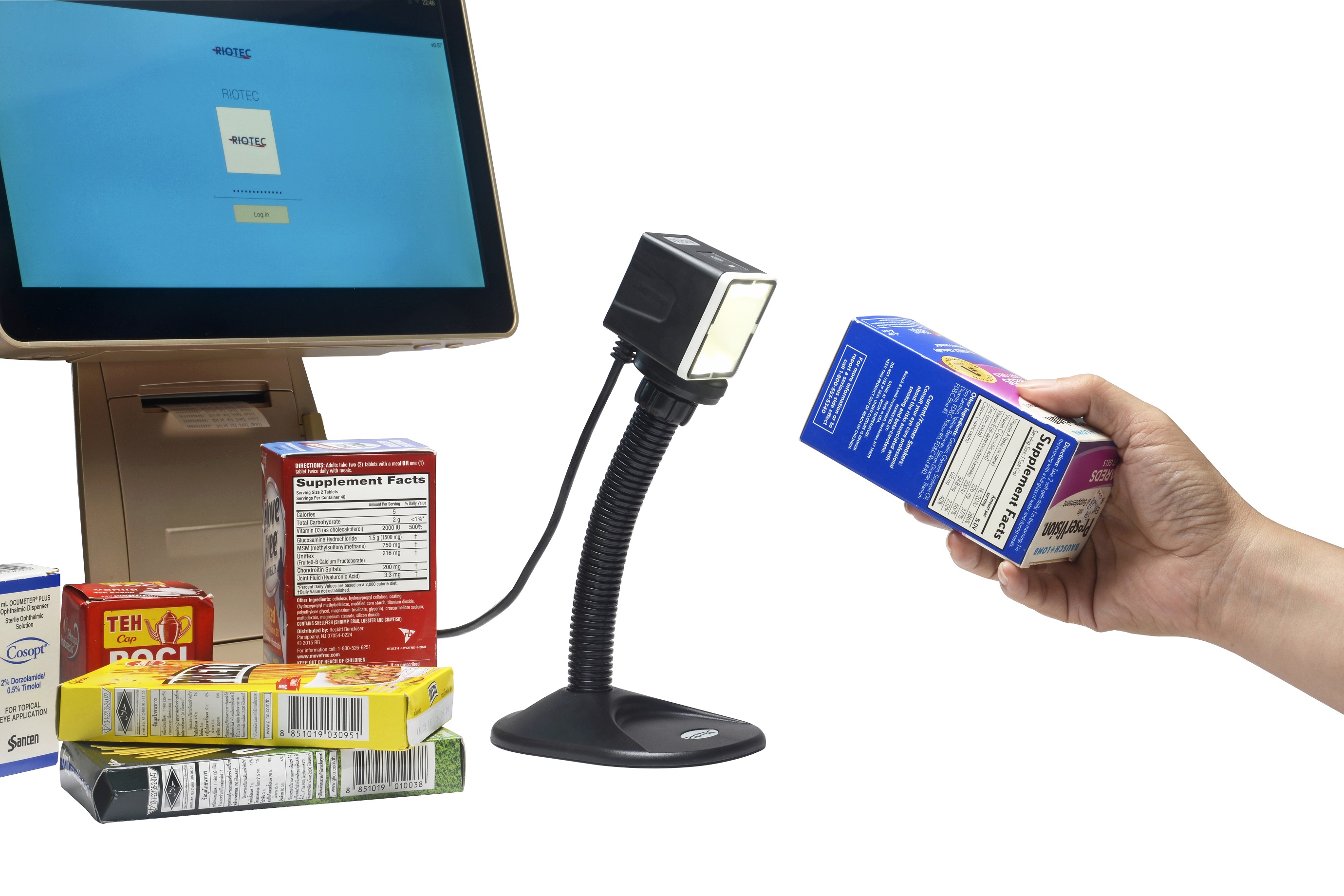Stationary 2D Barcode Scanner, Desktop QR code reader, | Taiwantrade.com