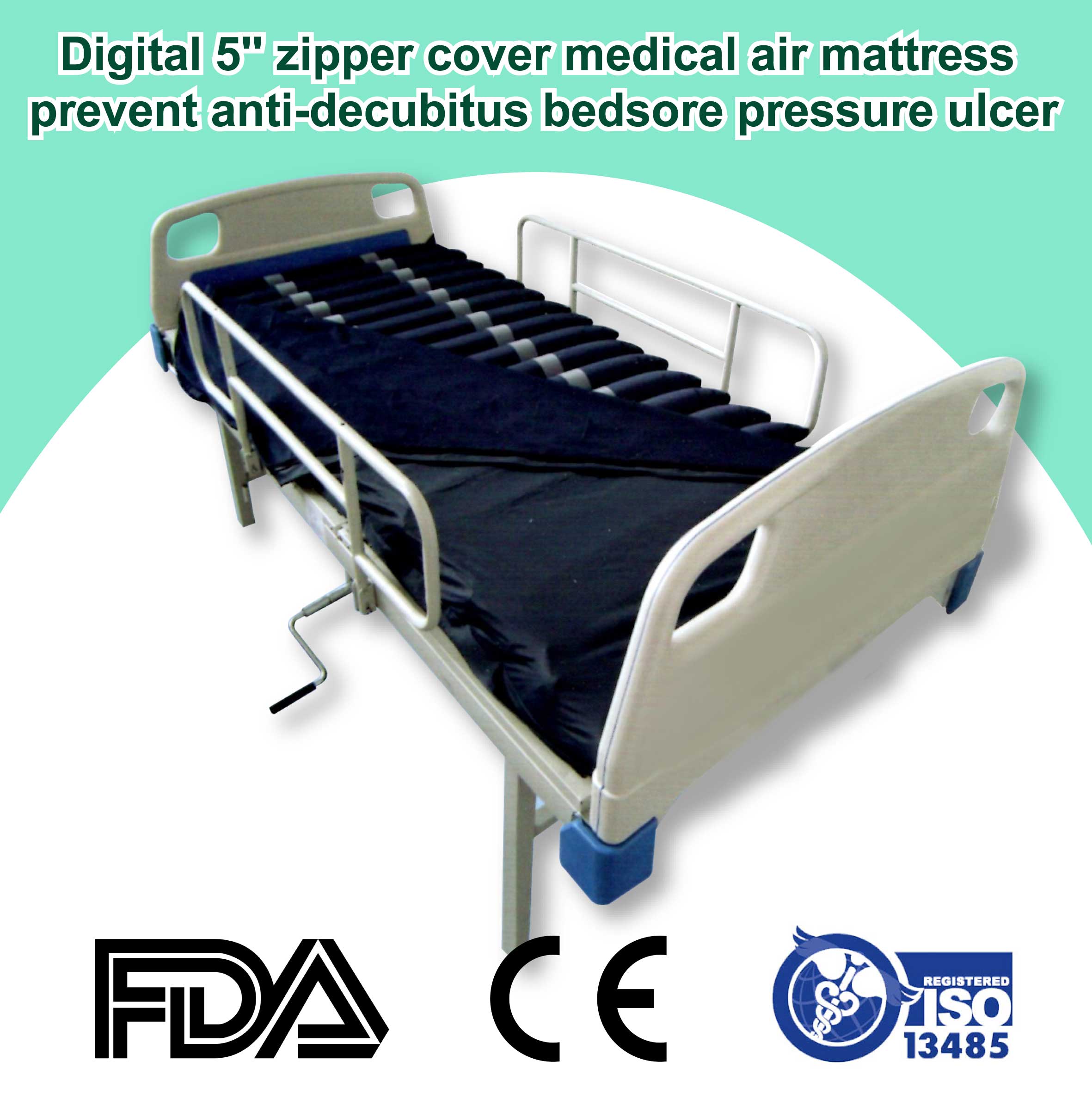 Digital 5'' zipper cover medical air mattress prevent antidecubitus