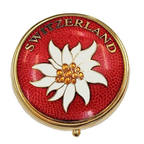 Oem Enamel Logo Travel Pill Case Cloisonne Metal Pill Box