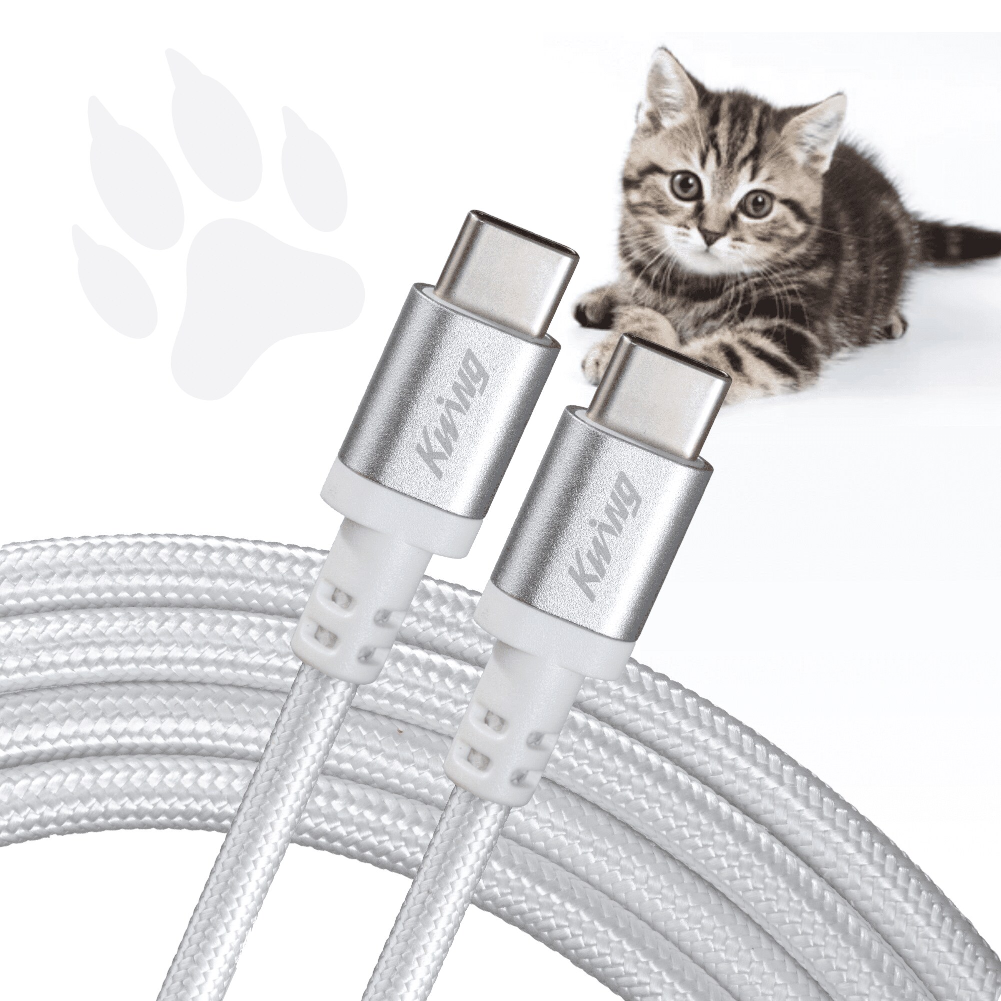 Usb Cable Scratch KWING Scratch/Bite-Resistant Charge & Sync Cable USB-C to USB-C ...