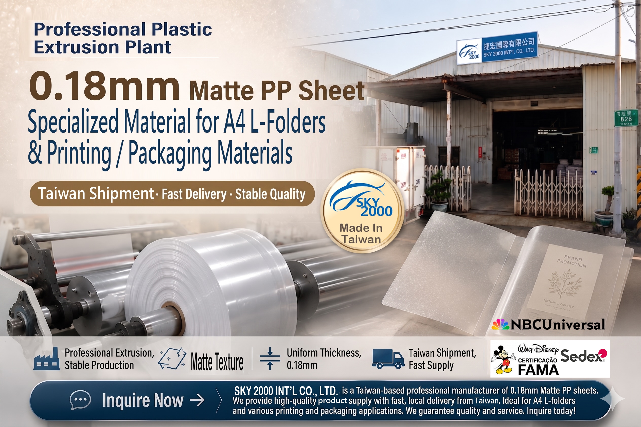 0.18mm Sand-Matte PP Film/Sheet - High-Offset Printing Quality for ...