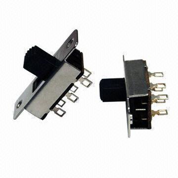 Slide Switch with 2P3T, 6A, 125AC, 3A, 250AC, 2 Poles and 3 Positions ...