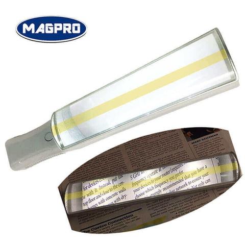 3x Hand Held Bar Magnifier Lighted By LED With Highlight