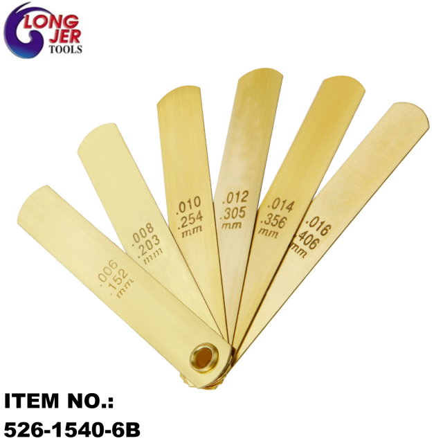 SAE and Metric Brass Straight Non Feeler Gauge Set LONG JER