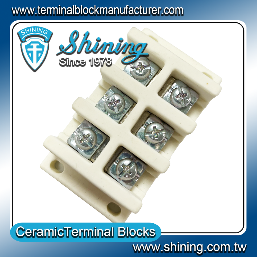 TC6154C Panel Mounted 600V 15 A 4Poles Ceramic Terminal Block