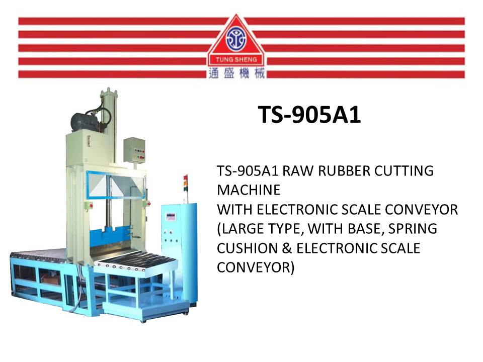TS-905A1 RAW RUBBER CUTTING MACHINE WITH WITH ELECTRONIC SCALE CONVEYOR ...