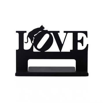 cell phone tablet business card holder stand love cat shape classic black gifts decors crafts - Cell Phone Business Card Holder cell phone tablet business card holder stand love cat shape classic black gifts decors crafts - Cell Phone Business Card Holder