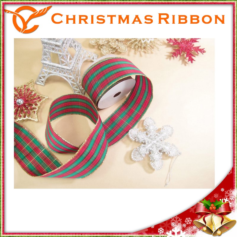 Best Quality Christmas Plaid Decoration Ribbon