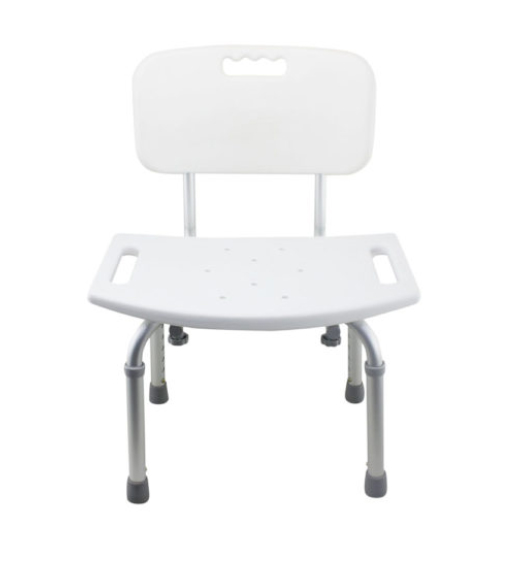 ToolFree Legs Adjustable Bathroom Shower Tub Bench Chair with Backrest