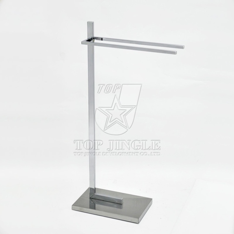 Free Standing Metal 2 Rail Towel Holder