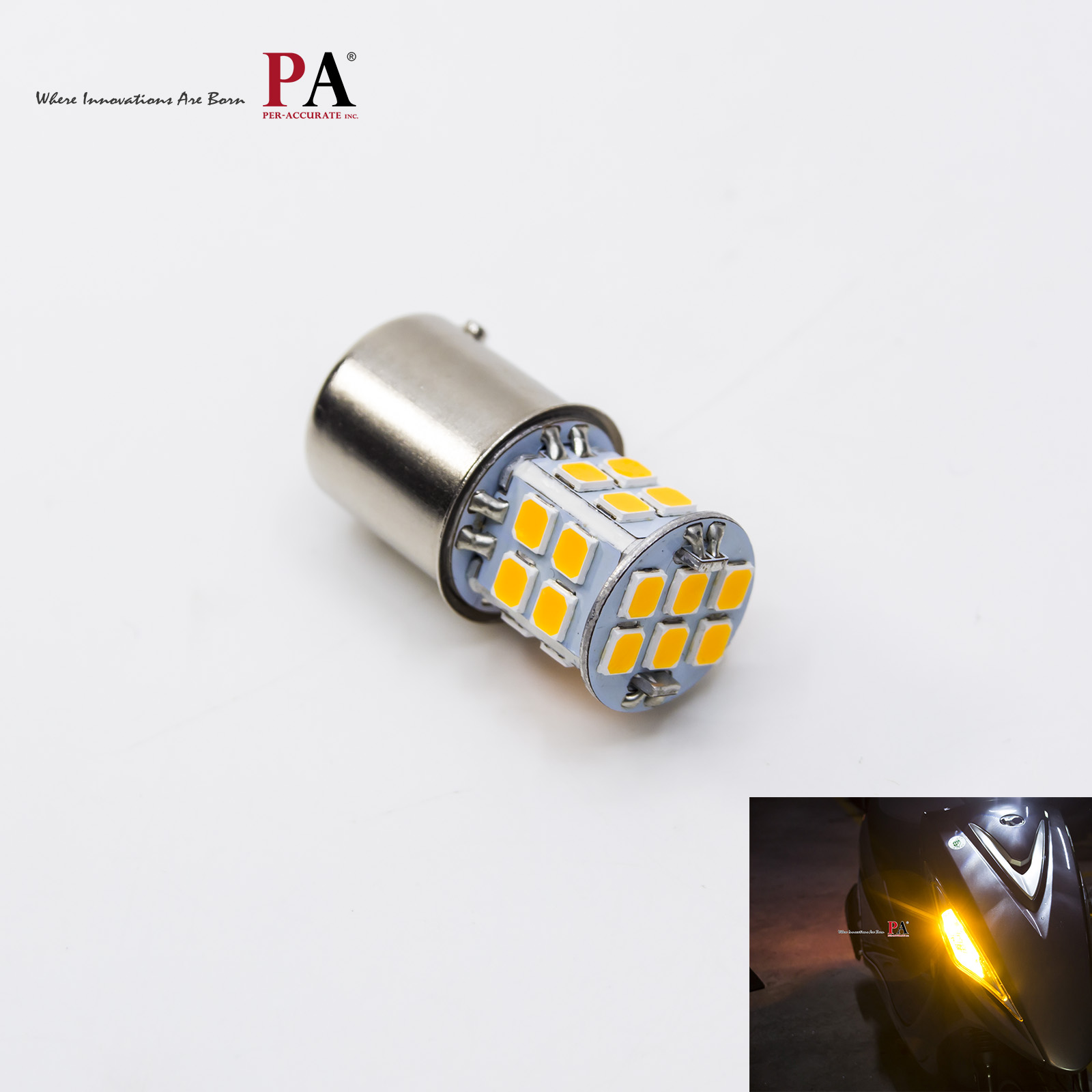 Ampoule LED H4 Voiture Moto Scooter (Set 2 pièces) - Adaptateur