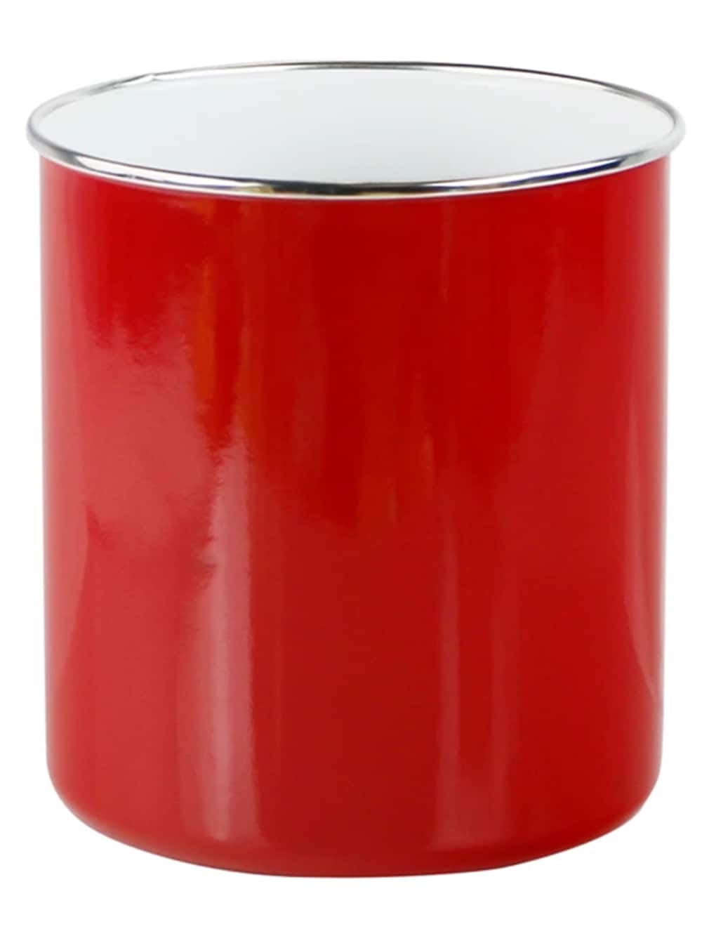 Large Enamel Steel Utensil Holder(Red) Made in Taiwan