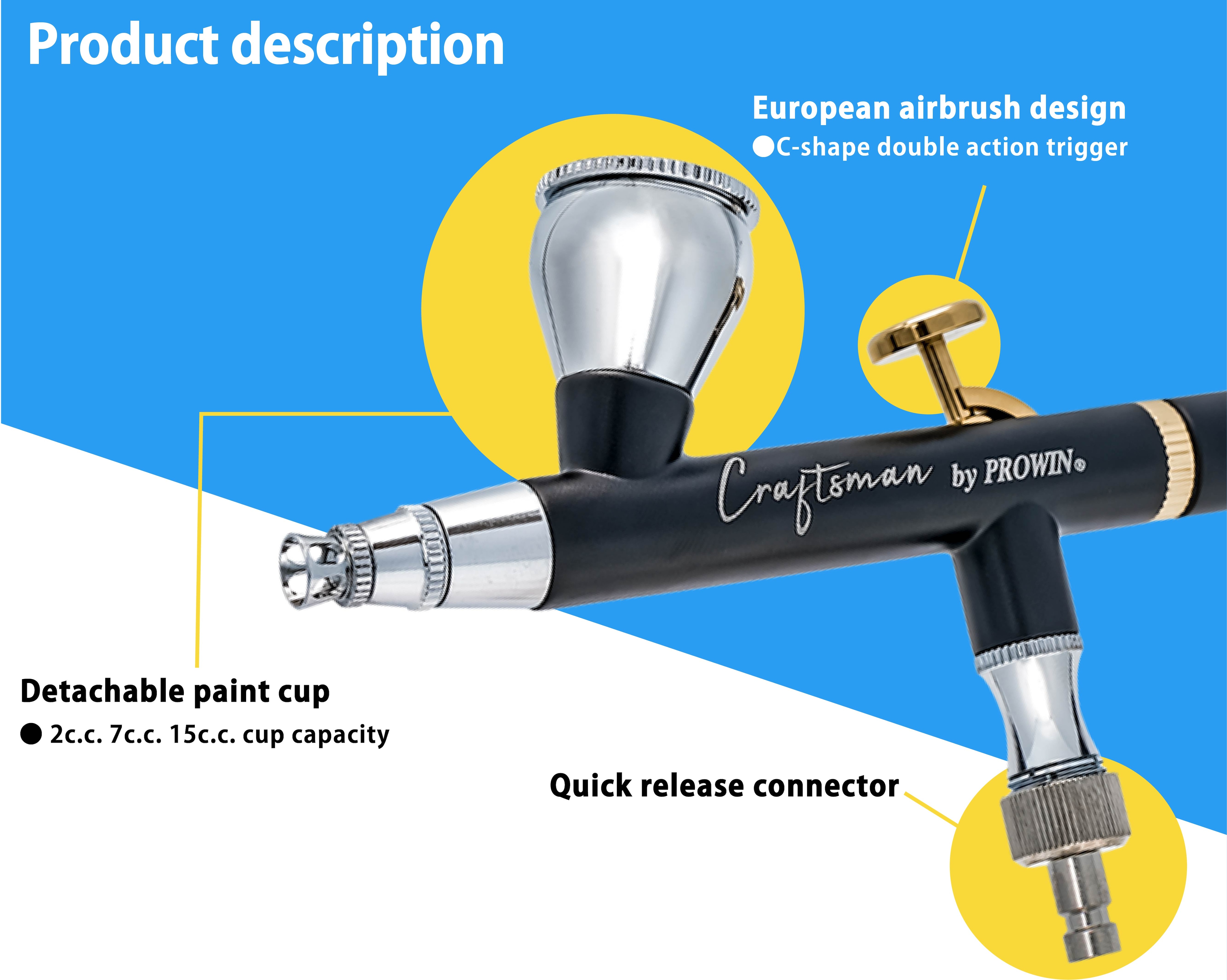 Professional 0.2 0.3 0.5 mm Airbrush kit for scale models | PROWIN ...