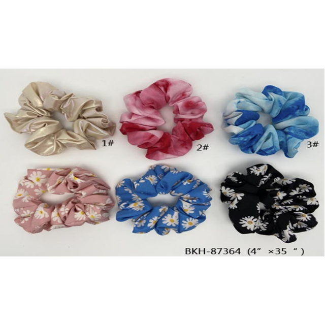 Slip Hair Ties Red Scrunchie & Blue Scrunchy